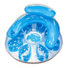 Blue Water Pop Circular Lounge with cup holder, pillow and arm rests.
