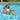 Woman on a colorful inflatable swan pool float in a swimming pool.