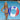 35″ NBA Tube – Red, White & Blue. Young woman standing in the pool holding one for scale.