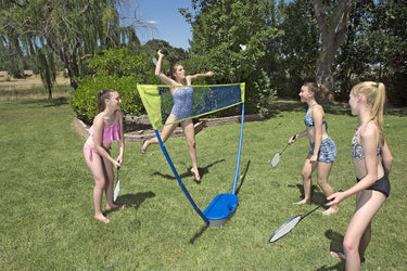 Badminton Pop-Up Game – Blue  🏸 Portable and Easy-to-Set-Up Badminton Fun!