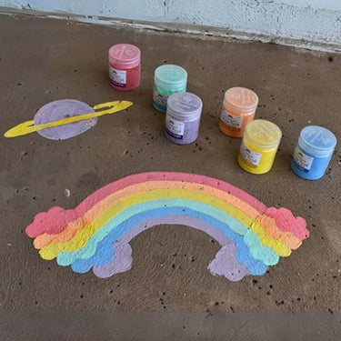 Rainbow Painted with Chalk Paint