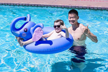 36" Round Tube with Elephant Head in water