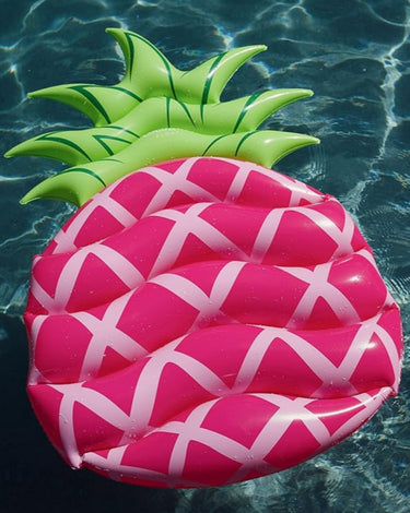 Pink Pineapple Pool Float in Water