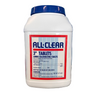 Container of All-Clear 3-inch chlorine tablets on a white background