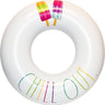 Junior Ring Float, White with Text and Popsicle Graphics
