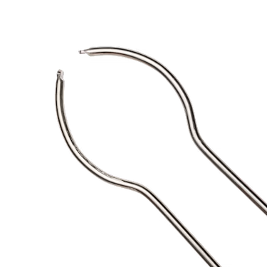 Steel log grabber on a white background