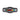 Black electronic device with a rainbow-colored light bar on a white background