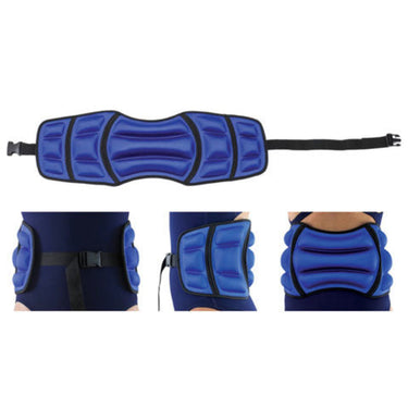 different views of the blue resistance belt