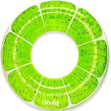 CocoNut Float Glitter Citrus Pool Floats – Inflatable Ring Floats – Durable Long Lasting 3.5 Foot Lounge Tubes and Water Toys - 8+ years