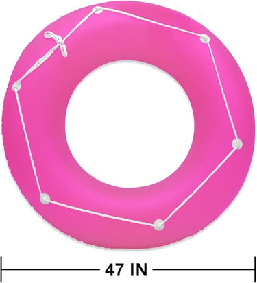 47" Pink Neon Frost Tube with White Rope
