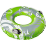 Green and gray inflatable tube with star patterns on a white background