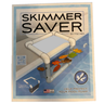 Product packaging for 'Skimmer Saver' by Fischer with pool skimmer illustration and text.