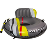 Inflatable river tube with a seat and 'River Cruiser' branding on a white background