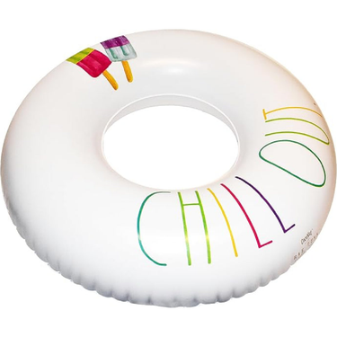 Rae Dunn x CocoNut 32" Inflatable Junior Ring Raft & Durable Water Inner Tube - Stable Ride-On for Summer Parties & Swim Events