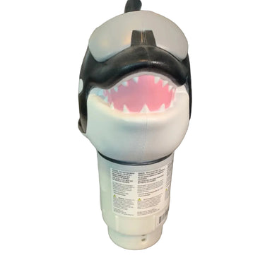 Black & White Orca Whale Chlorine Dispenser, front view