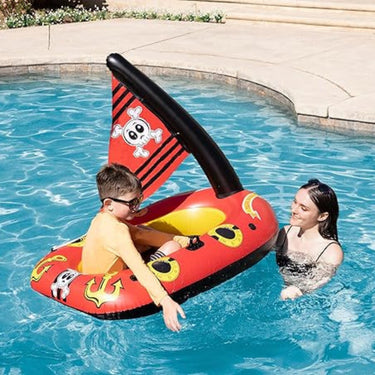 Pirate Boat with Cute Skull & Crossbones