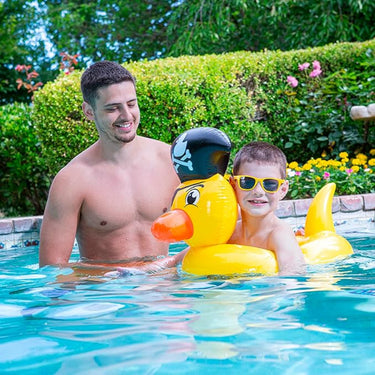 Yellow Pirate Duck Inflatable Tube in Water