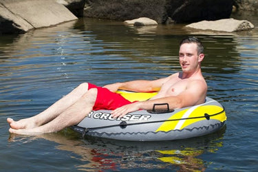 47" DLX River Cruiser Inflatable Tube Floating in Water