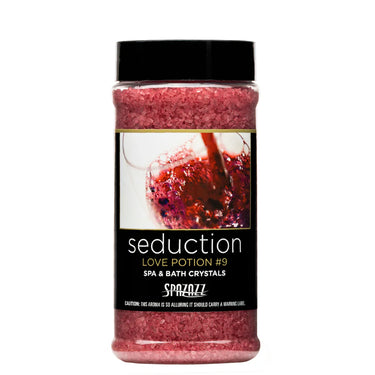 Spaazzz Seduction Love Potion #9 Spa & Bath Crystals on a white background