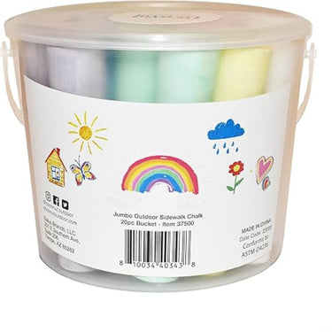 Washable Jumbo Sidewalk Chalk in a Bucket