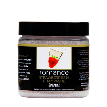 Jar of 'romance Strawberries N' Champagne' by Spaazz on a white background
