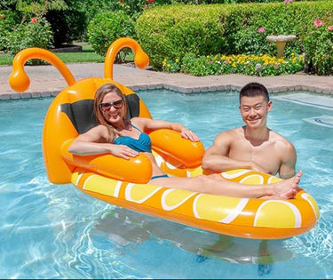 Inflatable Orange and yellow Waterbug Lounge