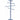 Light blue towel tree with multiple arms on a white background