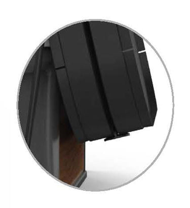 Close up picture showing strap on opened cover