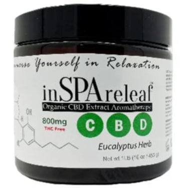 inSPAreleaf CBD extract jar on a white background
