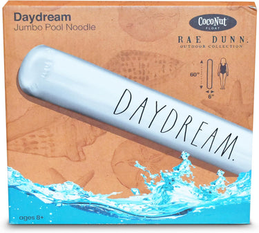 Jumbo inflatable noodle white with text daydream in box