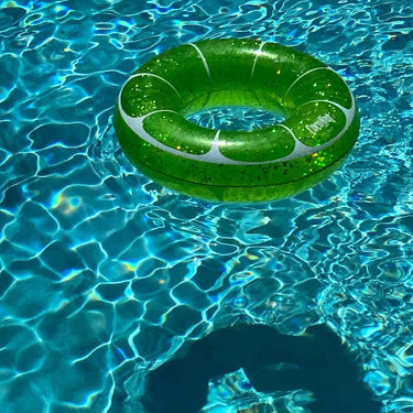 CocoNut Float Glitter Citrus Pool Floats – Inflatable Ring Floats – Durable Long Lasting 3.5 Foot Lounge Tubes and Water Toys - 8+ years