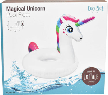 Large Unicorn Pool Float with dimension 45" tall 60" wide