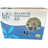 Hot tub maintenance kit with everything needed to clean a spa, chemicals not included