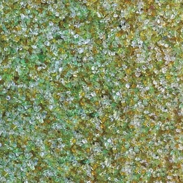 Close-up of green and brown glass beads