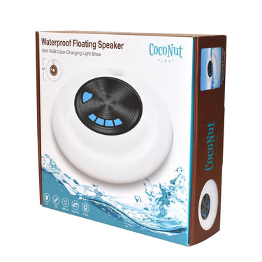 Coconut Waterproof Floating Bluetooth Speaker with Color Changing Light Show