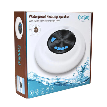 Coconut Waterproof Floating Bluetooth Speaker with Color Changing Light Show
