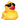 Yellow rubber duck wearing sunglasses on a white background