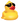 Yellow rubber duck wearing sunglasses on a white background