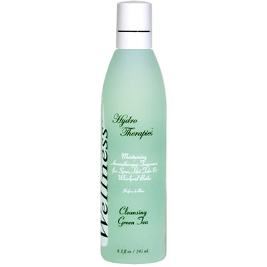 Green bottle labeled 'Hydro Therapies' on a white background