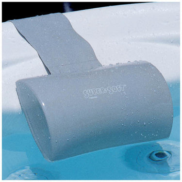 super soft gray spa pillow in water
